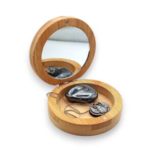 Miroir de poche avec petite réserve - Atelier Aby - Plérin -Bretagne